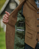 London blazer herre, genova fløjl, mud brun