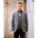 London tweed blazer, Harris Tweed, antracitgrå melange 603