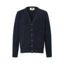 Edinburgh Wool Cardigan, Nero Navy marineblå, Geelong lammeuld