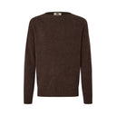 Orton Jumper rundhalset sweater, Porcupine brun, Geelong lammeuld