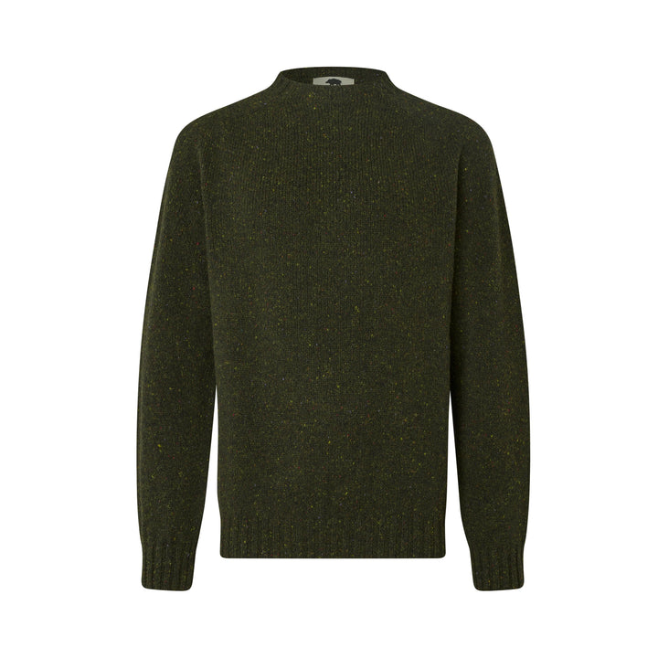 Donegal Jumper rundhalset sweater, Harris Green, Glenugie Nep lammeuld