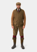Rutland Mens Tweed Shooting Waistcoat, birch