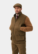 Rutland Mens Tweed Shooting Waistcoat, birch