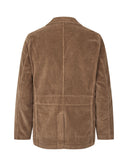 Mallory safarijakke, fløjl, mørk beige