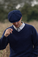 Thomas Harris Tweed Bakerboy hat, midnatsblå