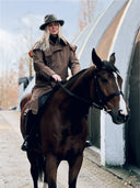 Stockman Long Cape oilskinsfrakke, unisex, mørk beige