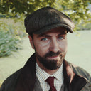 Carloway brun Harris Tweed bakerboy hat
