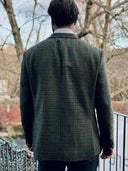 London tweed blazer, Harris Tweed, green castle houndstooth 636