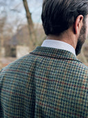 London tweed blazer, Harris Tweed, green castle houndstooth 636