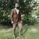 London tweed blazer, Harris Tweed, rust brun 580