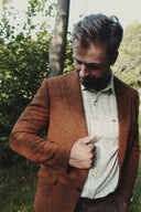 London tweed blazer, Harris Tweed, rust brun 580
