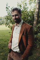 London tweed blazer, Harris Tweed, rust brun 580