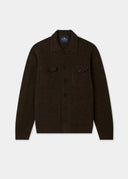 Ferndale Explorer strikket overshirt, herre, kogt lammeuld, cocoa