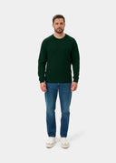 Dorset lammeulds sweater, classic fit, herre, tartan grøn