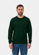 Dorset lammeulds sweater, classic fit, herre, tartan grøn
