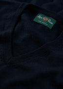 Millbrook Merino v-hals pullover, marineblå