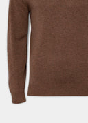 Streetly pullover, tobacco, v-hals classic fit, herre, lammeuld
