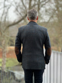 Patrick blazer, blue multi check, Harris Tweed