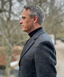 Patrick blazer, grey/blue check, Harris Tweed