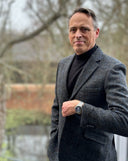 Patrick blazer, grey/blue check, Harris Tweed
