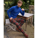 Miller tweed bukser, Harris Tweed, vinrød/blå/grøn tern - check of island