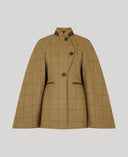Balmoral Ladies Tweed Cape, salvie tern sage check