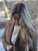 Carola blazer dame, Harris Tweed, country houndstooth