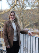 Carola blazer dame, Harris Tweed, country houndstooth