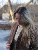 Carola blazer dame, Harris Tweed, country houndstooth