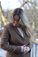 Carola blazer dame, Harris Tweed, country houndstooth