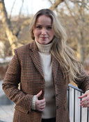Carola blazer dame, Harris Tweed, country houndstooth