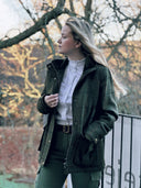 Bailey Field Coat dame, Harris Tweed, green overcheck