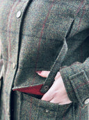 Bailey Field Coat dame, Harris Tweed, green overcheck