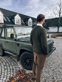 Orton Jumper rundhalset sweater, Loden Green, Geelong lammeuld