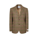 Patrick blazer, gulgrøn m. pink tern, Yorkshire Tweed
