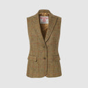 Pippa Waistcoat Harris Tweed, mustard herringbone