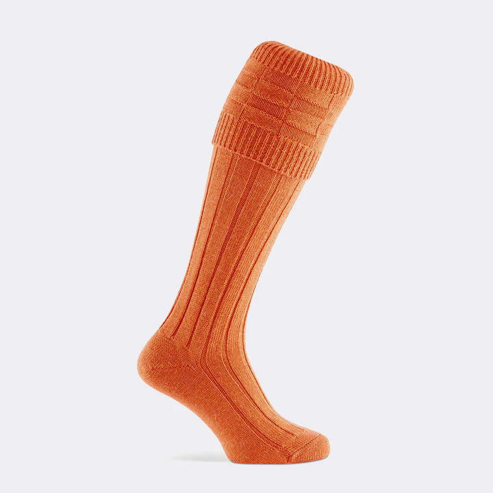 Pennine Portland jagtstrømper, uld, spice orange