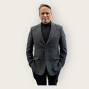 Patrick blazer, grey/blue check, Harris Tweed