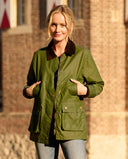 Queensberg ladies summer oilskin jacket, lemongras grøn