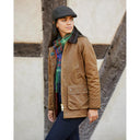 Queensberg ladies oilskin jacket, quiltet for, beige