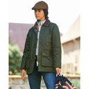 Queensberg ladies oilskin jacket, quiltet for, olivengrøn