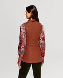 Glouchestershire Ladies Shoot Waistcoat vest, tweed, amber burnt orange