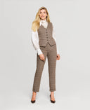 Kensington Tweed Waistcoat, Sage and Chocolate Check