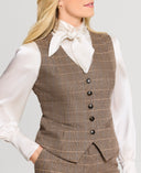 Kensington Tweed Waistcoat, Sage and Chocolate Check