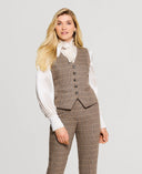 Kensington Tweed Waistcoat, Sage and Chocolate Check