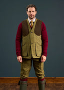 Rutland Mens Tweed Shooting Waistcoat, lichen