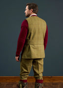 Rutland Mens Tweed Shooting Waistcoat, lichen