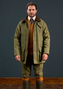 Rutland Waterproof Tweed Coat, dark moss