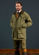 Rutland Waterproof Tweed Coat, dark moss