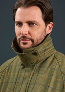 Rutland Waterproof Tweed Coat, dark moss